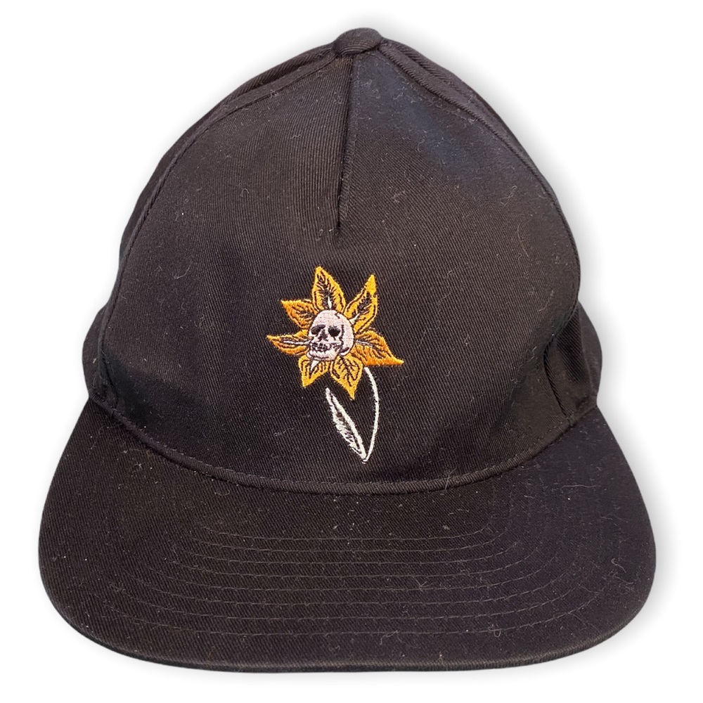Vans Fitzs Flower/Skull Snapback Hat Black